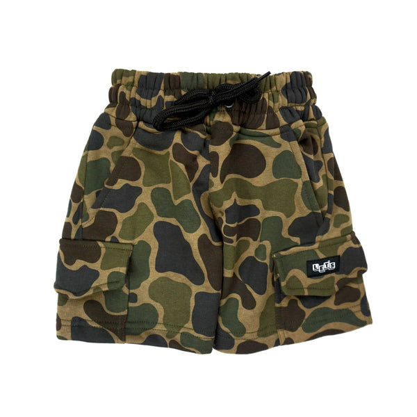 Camo Fleece Cargo Short